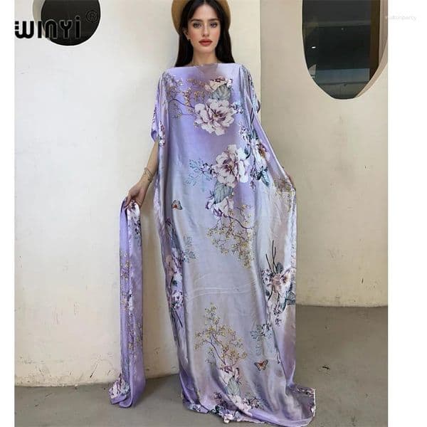 Ethnic Clothing WINYI Muslim African Traditional Dress For Woman Abaya Dubai Luxury Kaftan Evening Elegant Maxi Length Beach Covers