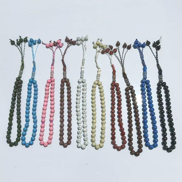 Handcrafted Bead Prayer Rosary with Imitation Tassel & Plum Blossom Design