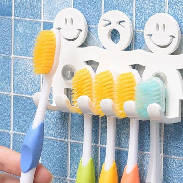 1Pc Toothbrush Holder Wall Mounted Suction Cup 5 Position Cartoon Bathroom Sets Accessories 250716