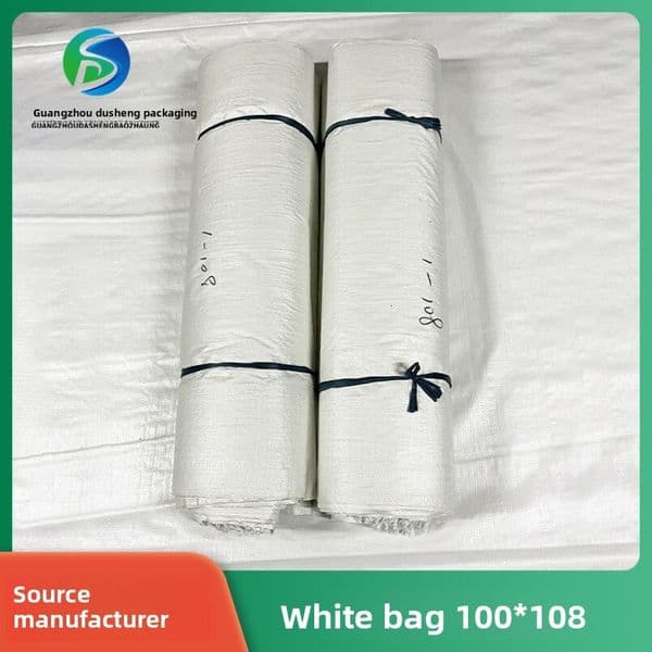 White for Transit, Construction Site Sandbag, Waterproof Snake Skin Packing Bag, Extra Large Thick Woven Bag