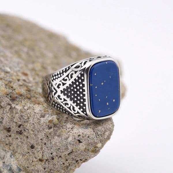 Men's/Women High Quality Many style colors 316L Stainless Steel Onyx Rings Fashion Trend Jewelry