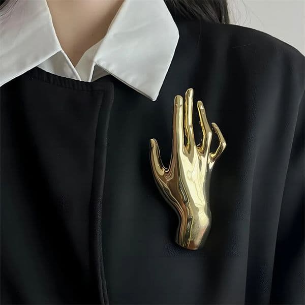 Glossy Hand Pins for Women Unisex Glossy Character Brooches Office Party Friend Gifts Jewelry Accessories 250715