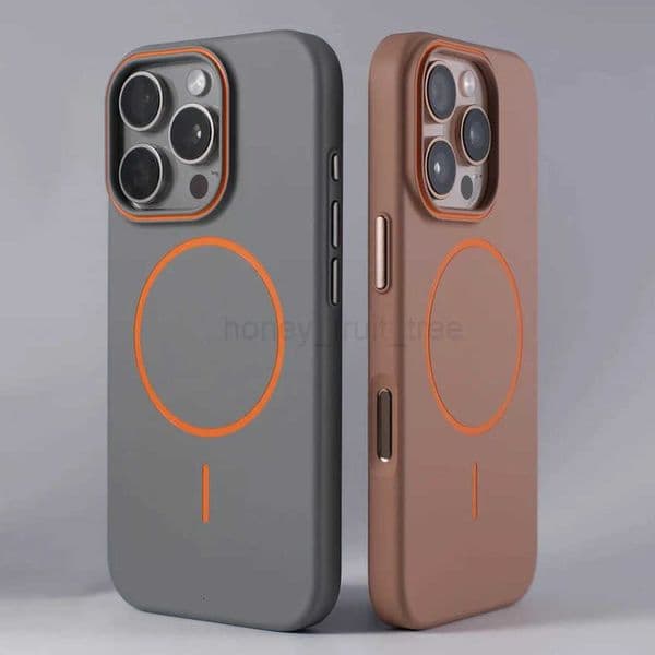 Ultra Thin Simple Hit Color Phone Case for iPhone 16 Pro Max 15 Pro 14 13 12 Matte Wireless Charging Hard Magnetic Cover T250716