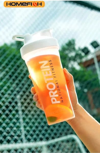 Shaker Bottles Gym Sports Protein Powder Mixing Bottle Outdoor Portable Leak Proof Plastic Cup Drinkware 250715