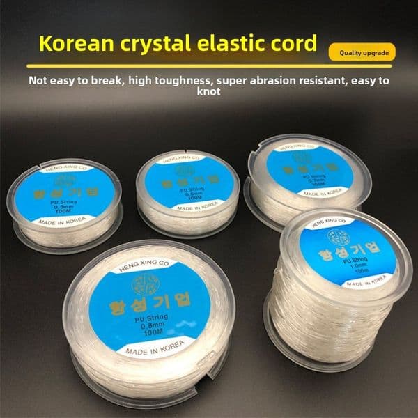 Round Strand Ox Tendon High-Grade Korean Elastic Glass Fiber Diamond Wax Beading Strong Wear-Resistant Crystal Thread