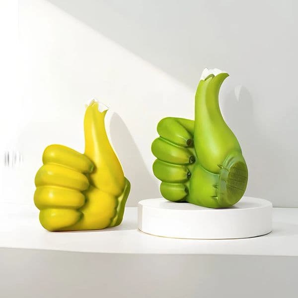 Banana Thumb Ornament Finger Resin Arts And Crafts Decoration Originality Praise Gift Home Desk Fashion Decor 250715