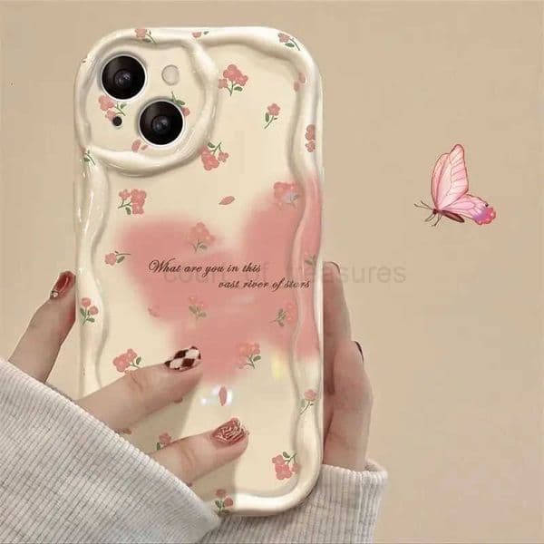 Small floral graphic phone case for iPhone 16 15 14 13 12 11 x XR Xs SE2 SE 8 7 plus pro Max mini silicone back cover M250716