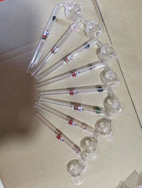 Cartoo*Printed Piggy Glass Bending Pot Glass Bongs Oil Burner Pipes Water Pipes Oil Rigs Smoking Free Shipping