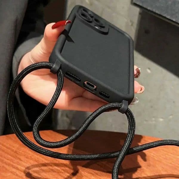 Crossbody Soft Phone Case For iPhone 16E 15 16 Pro Max 14 13 12 11 7 8 Plus X XS XR SE 2020 2022 with Adjustable Lanyard Strap Cover M250716