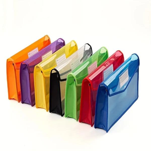 A4 file storage bags folders transparent storage and organization bags with labels 250715