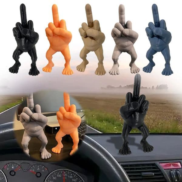 Middle Finger Figure with Legs 3d Printed Desktop Decorations car Home Office Desk Statue Ornament Refers To Funny Gag Gifts 250715BJ