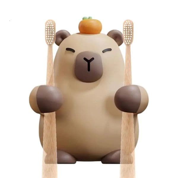Toothbrush Wall Holder Capybara Toothbrush Hanger Adhesive Cute Aesthetic Wall Mounted Tooth Brush Hanger For Shower Mirror RV 250715