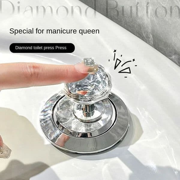 Plastic Heart Shaped Toilet Tank Button Universal Laborsaving Furniture Handle Transparent Button 250716BJ