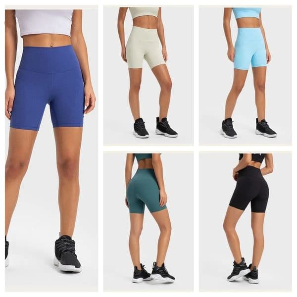 O008 Womens Yoga Outfits High Waist Shorts Exercise Sports Short Pants Fitness Wear Girls Running Elastic Sculpting Adult Pants