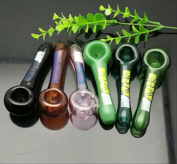 Europe and Americaglass pipe bubbler smoking pipe water Glass bong Color letter logo