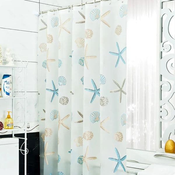 180*200CM Bathroom Shower Curtain Waterproof and Anti-Mold Home Bathroom Screens Decorative Bathtub Curtain with 12 Hooks 250712