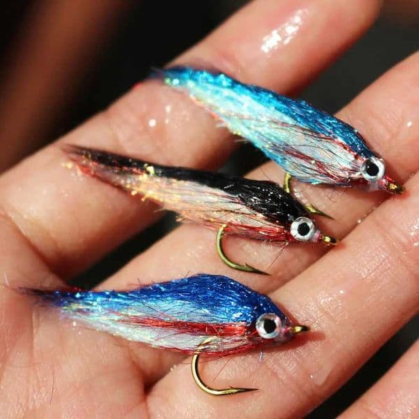 Tigofly 12 pcs Wounded Minnow Fly Ice Dub UV Polar Fry Slowly Sinking Salmon Trout Steelhead Fly Fishing Flies Lures Set-Size 8 Z250717