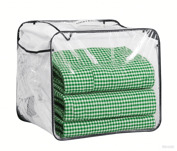 Transparent PVC storage bag Clothes quilt organizing bag Dustproof moistureproof large capacity storage bag quantity N006