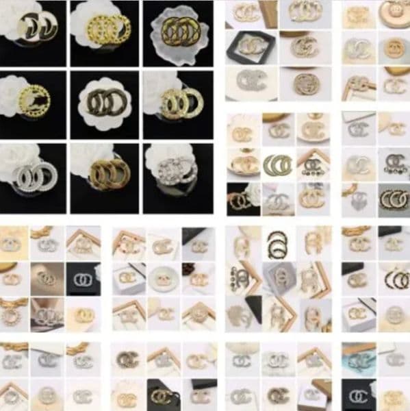 500Style Designer Brooches Letters Brooches Women 18K Gold Plated Desginer Pins Lady Crystal Pearl Metal Jewelry Accessories Classic
