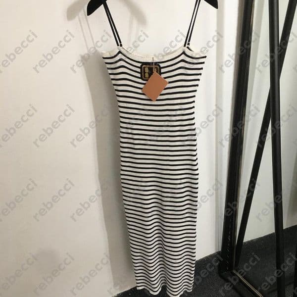 Womens Knitted Dress Fashion Summer Dresses For Woman Designer Skirt With Chest Lady Party Luxury Sleeveless Bodycon Dress -8 Elegant Skirt Sheath DSD2507182
