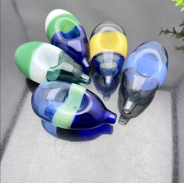 Glass Pipes Smoking Manufacture bongs blown hookah Hot selling colorful egg-shaped glass pipe