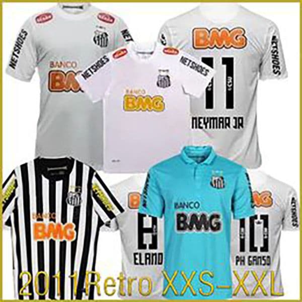 12vintage classic Santos retro soccer 1912 2011 2012 NEYMAR JR Ganso Elano Borges Felipe Anderson football men and kids shirts jersey