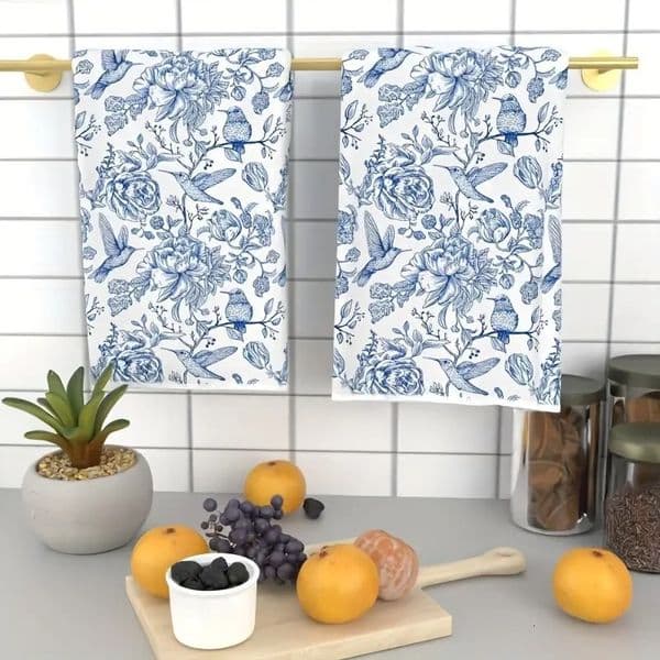 2026 New Dish Towel perfume Spring Summer cologne Floral Print Hot-Selling Kitchen Cloth Scouring Pad Ddmythur Free Shipping