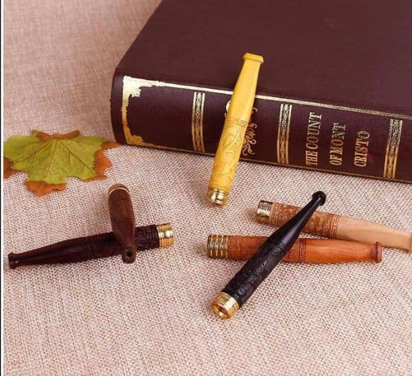Handmade Wood Fine Cigarette Holder Sandalwood Senior Filter Detachable Men Wood Efficient Filtration