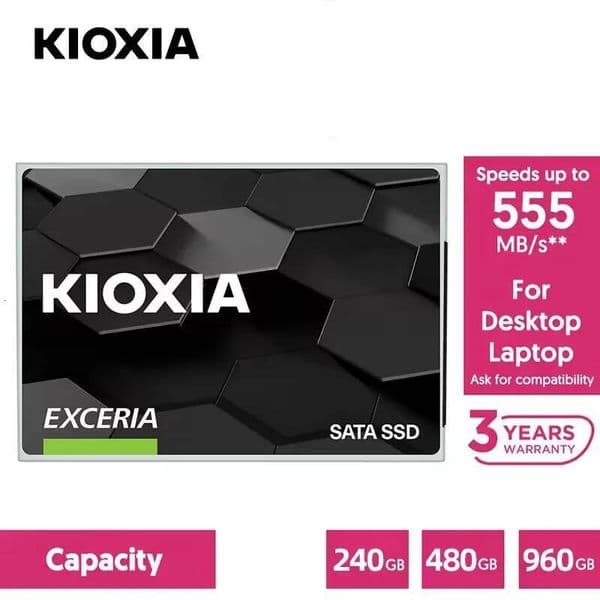 KIOXIA EXCERIA SATA SSD 240GB 480GB 960GB SSD Internal Solid State Disk For Laptop Desktop PC TLC 2.5 SATA 3.0 TC10