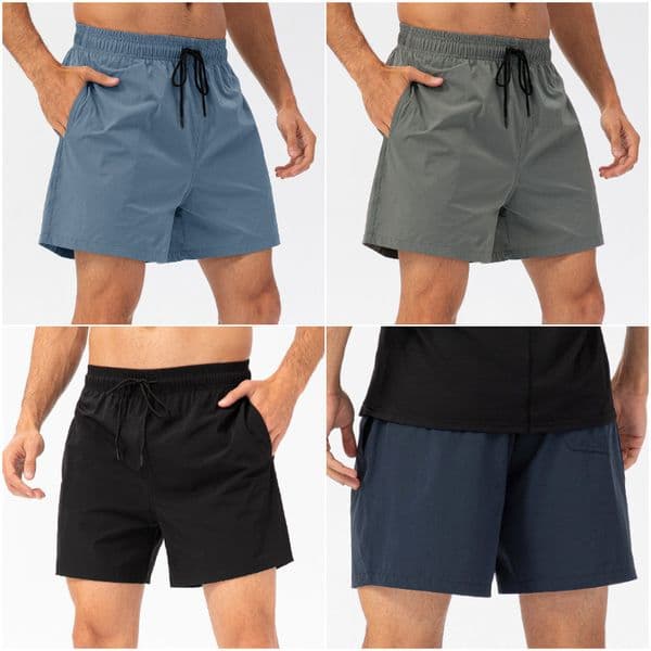 21415 Mens Shorts Running Pants Sport Loose Trainer Short Sportswear Gym Exercise Adult Fitness Wear Elastic Breathable Fast Dry Drawstring