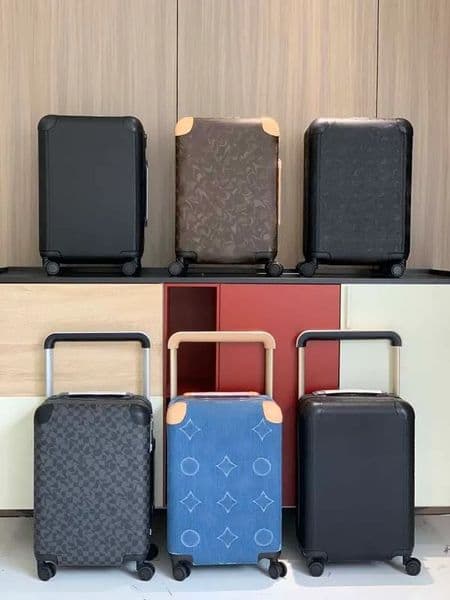 designer rolling luggage suitcase luxury luggage travel bag suitcases valise trolley case leather bag corner compact double pulley carry on