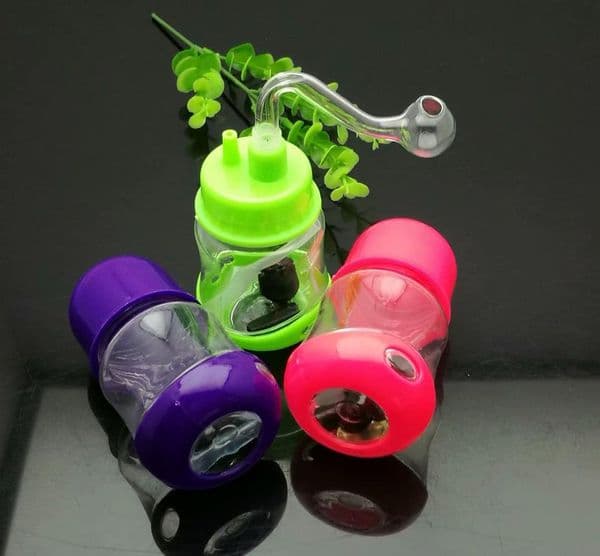 Smoking Pipes Coloured plastic mini water pipe Glass Bongs Glass Smoking Pipe