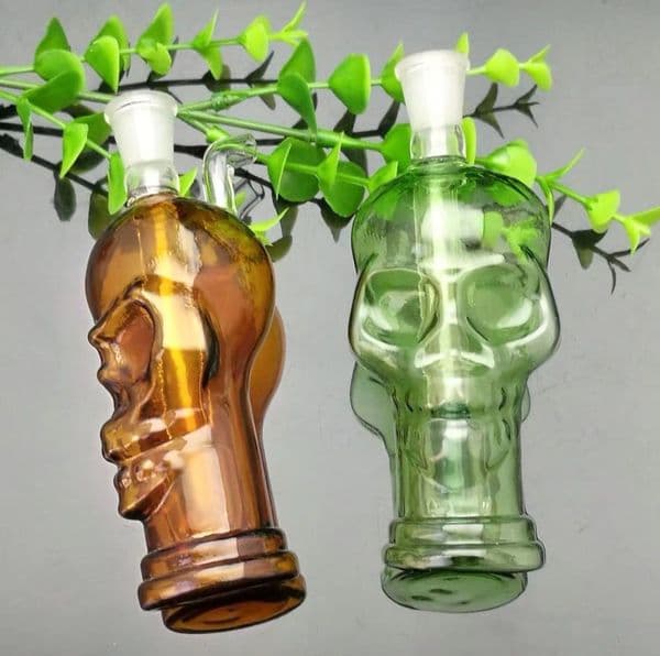 Color glass hookah skull bone Wholesale Glass bongs Oil Burner Pipes Water Pipes Glass Pipe Oil Rigs Smoking