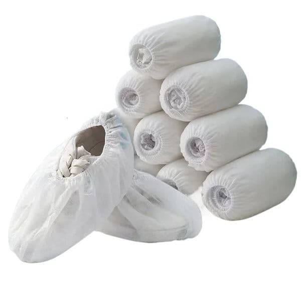100PCS Disposable Shoe Covers Non-Slip Foot Boot Booties Covers Overshoes Non-Woven Foot Protector for Floor Indoor Shoes Home 250714