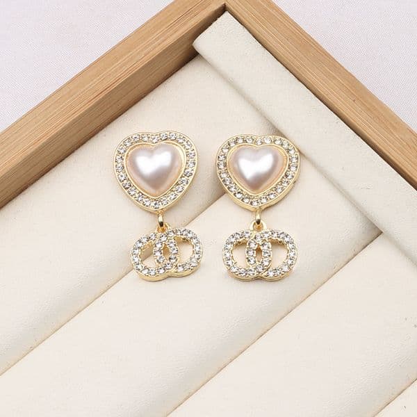 Womens Dangle Earrings Brand Gold Diamond Stud Earrings Designer Jewelry Luxury Wedding Party Gifts