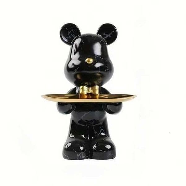 26cm Graffiti Abstract Resin Standing Bear Storage Statue Cute Animal Organizer Desk Decor Holder Gift for Home Office Ornament X250721
