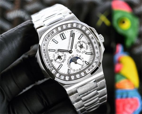 Luxury designer mens Aquanaut NAUTILUSity 5740 Diamond encrusted watch womens watches Automatic mechanical movement watch Wristwatches original box #5742