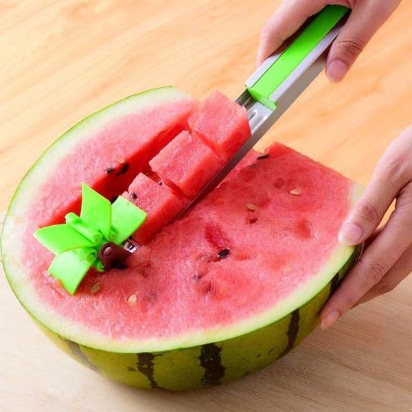 Tools Stainless Steel Windmill Design Cut Watermelon Kitchen Accessories Gadgets Salad Fruit Slicer Cutter Tool Wholesale