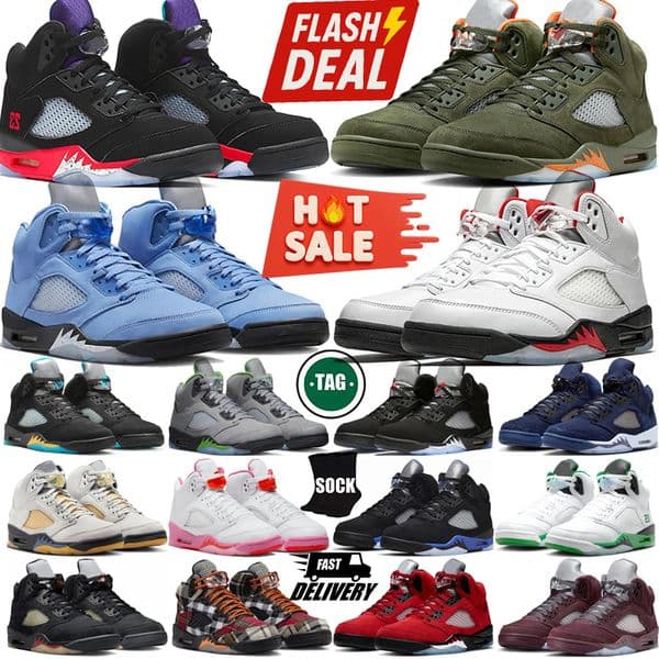 designer shoes basketball shoes 5 5s mens women Black Metallic Reimagined Sail UNC University Blue womens outdoor sports sneakers trainers
