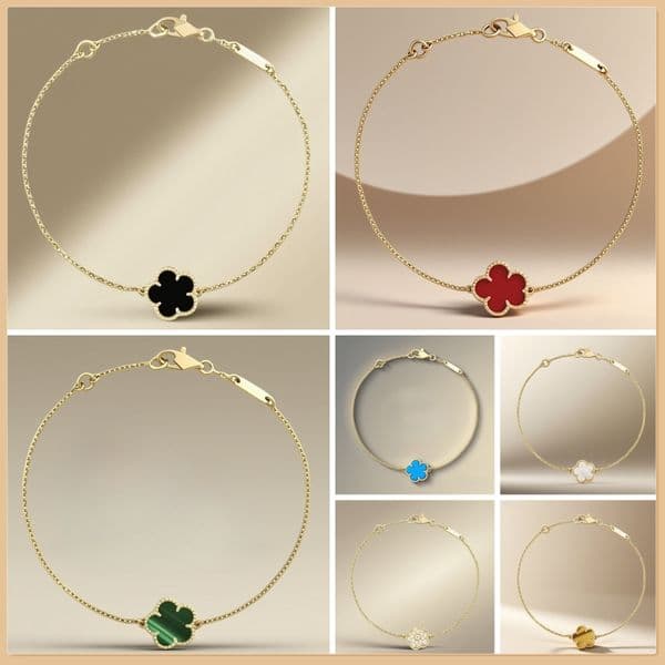 One flower clover bracelet designer jewelry luxury stainless steel 15mm Classic Celtic Party charm fine mother day gift Q260512