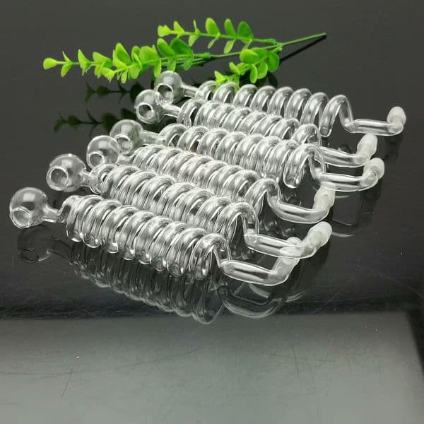 Glass Pipes Smoking Hand-blown Beautifully Handcrafted Smoking Pipe Hot selling Transparent 8-Spiral Glass Burner
