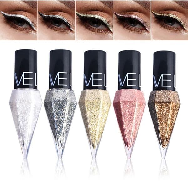 Diamond Sparkling Liquid Eyeliner Pearlescent color development quick dry waterproof not easily smudging liquid eyeliner 250712