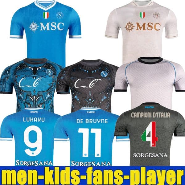 new Maglia DE BRUYNE 11 Napoli soccer Jersey Limited Edition jerseys lukaku 9 2025 2026 McTominay Gilmour BUONGIORNO Naples home 24 25 26 men Kids kit football shirts