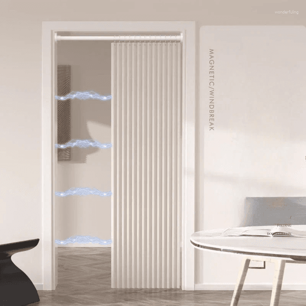 Curtain Folding Door Curtains Accordion Pleated For Bedroom Partitions Wardrobes Shoe Cabinets Etc