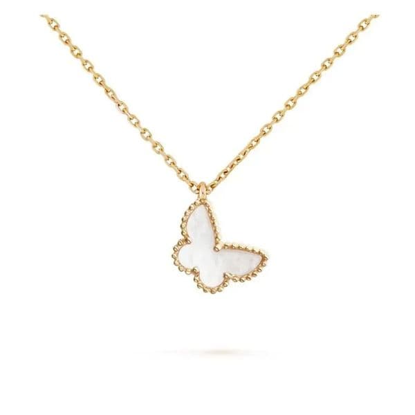Luxury Fashion Brand's Handcrafted Silver Chain Necklaces Featuring Diamond Butterflies Perfect Valentines Present
