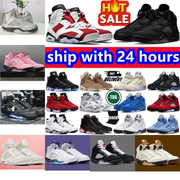 2025 Free delivery designer basketball shoes 5 5s 6 6s mens women sneakers Black Metallic Reimagined Carmine outdoor sports designer shoes trainers size 40-47