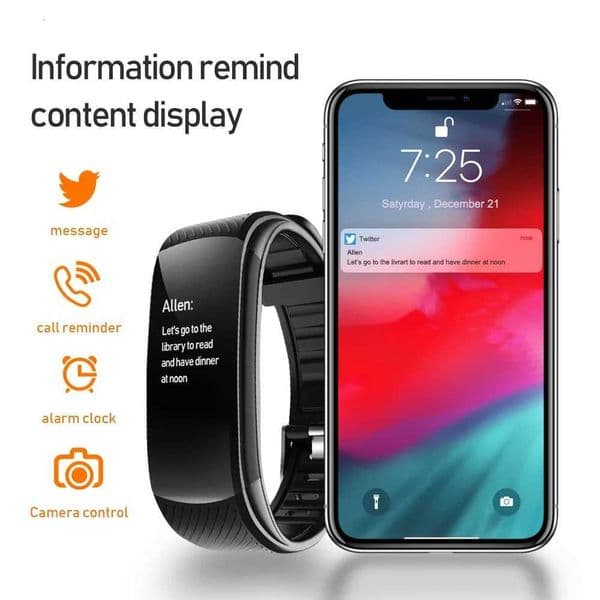 5S Wristband Fiess Tracker Bracelet Fit Men Women Kid Smartwatch Sport Waterproof Connected Heart Rate Smart Watch Band R250721