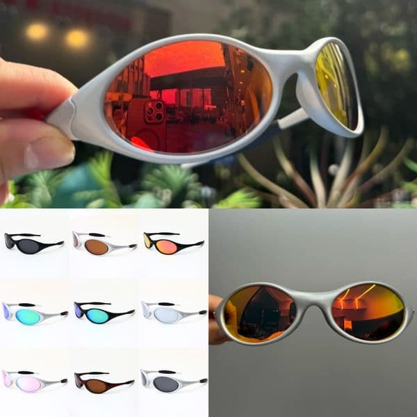 3245Outdoor Sports Mens Cycling Sunglasses Fashion Retro Travel Eyeglasses Driving Goggles Oval Frame Glasses