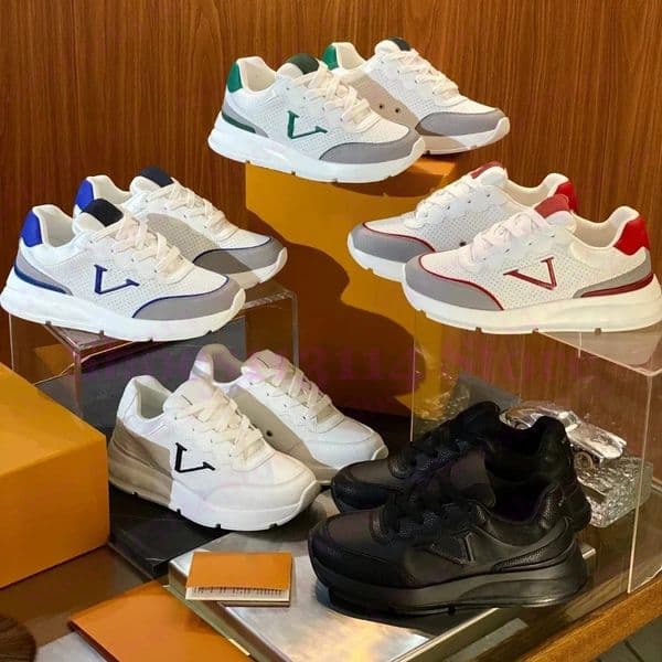 Designer Skate Sneaker Luxury Casual Shoes Calfskin Genuine Leather Black White Green Red Blue Overlays Running Shoe Walking Trainer Sneaker Size EUR35-45