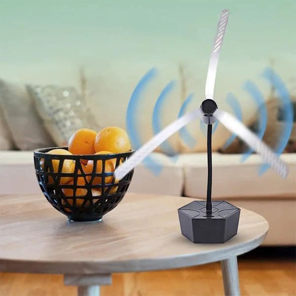 Mosquito Insect Repellent Fan Leaf with Holographic Blades Fly Fan for Tables USB Rechargeable for Camping Home Restaurant Table 250721